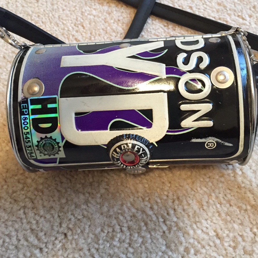 Harley Davidson license plate purse