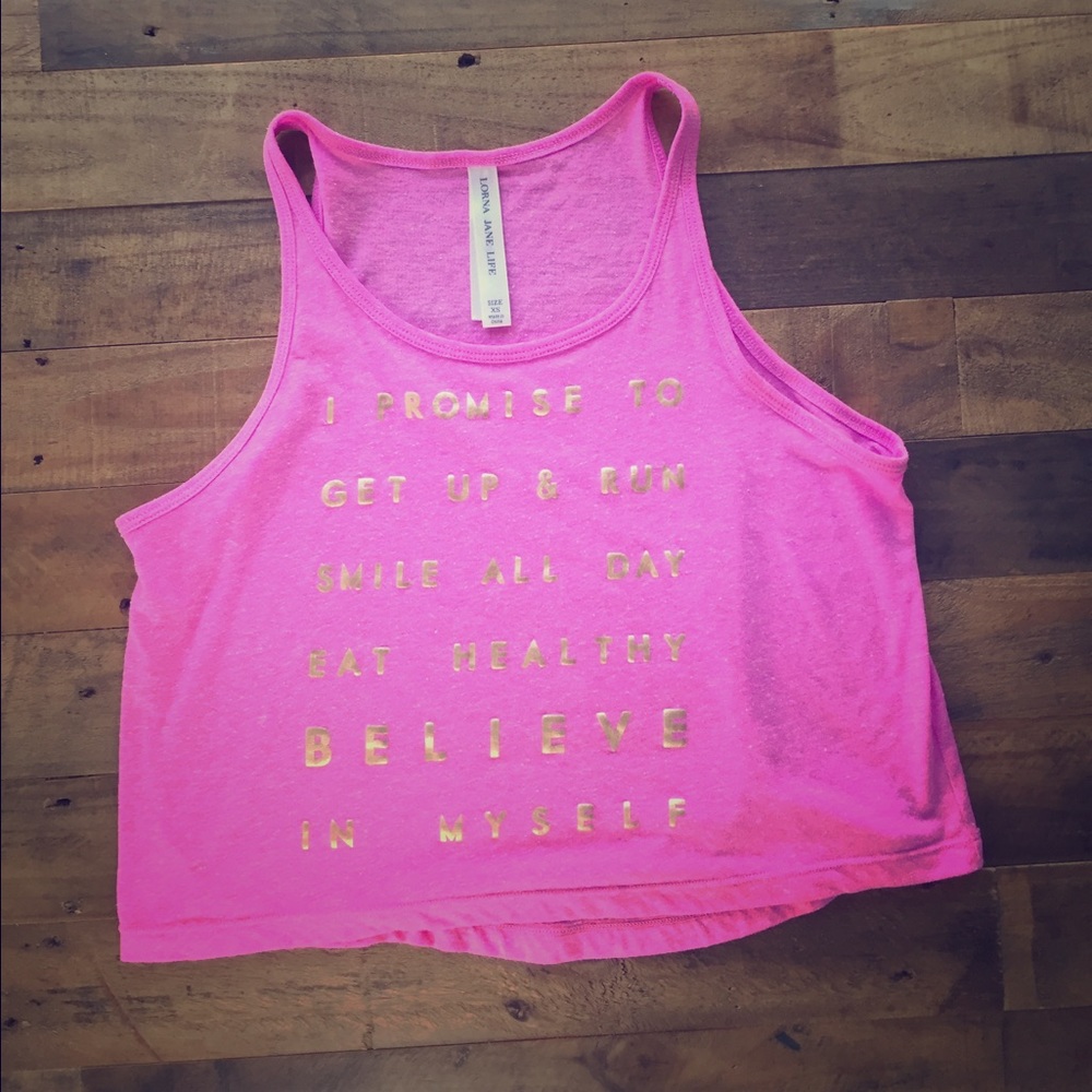Lorna Jane Hot Pink Run Tank, size XS!