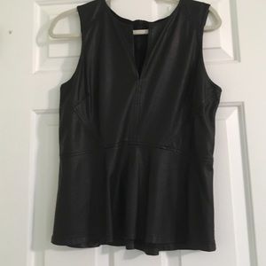 Sanctuary Peplum Vegan Leather Top