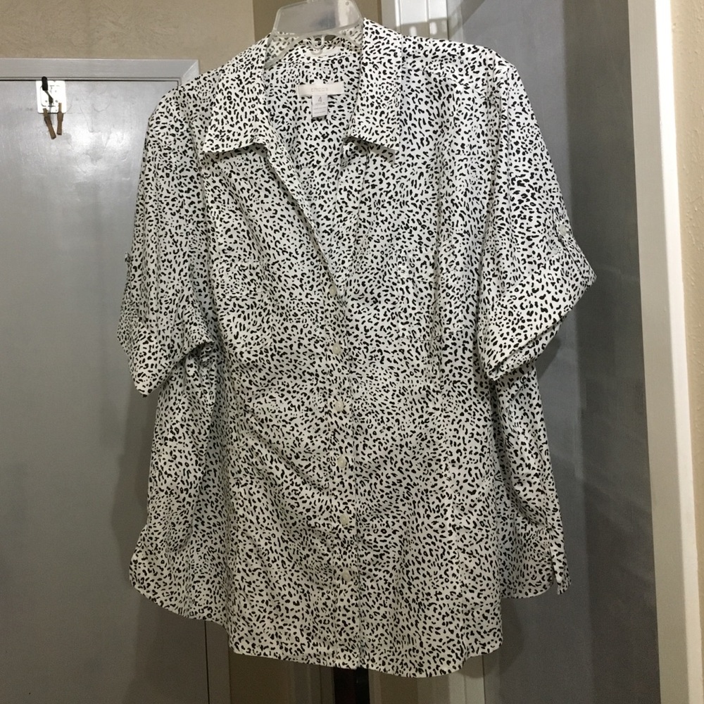 Chico's women's short sleeve blouse