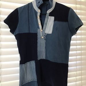 Ralph Lauren Patchwork collar shirt