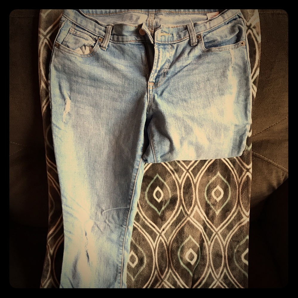 Distressed denim
