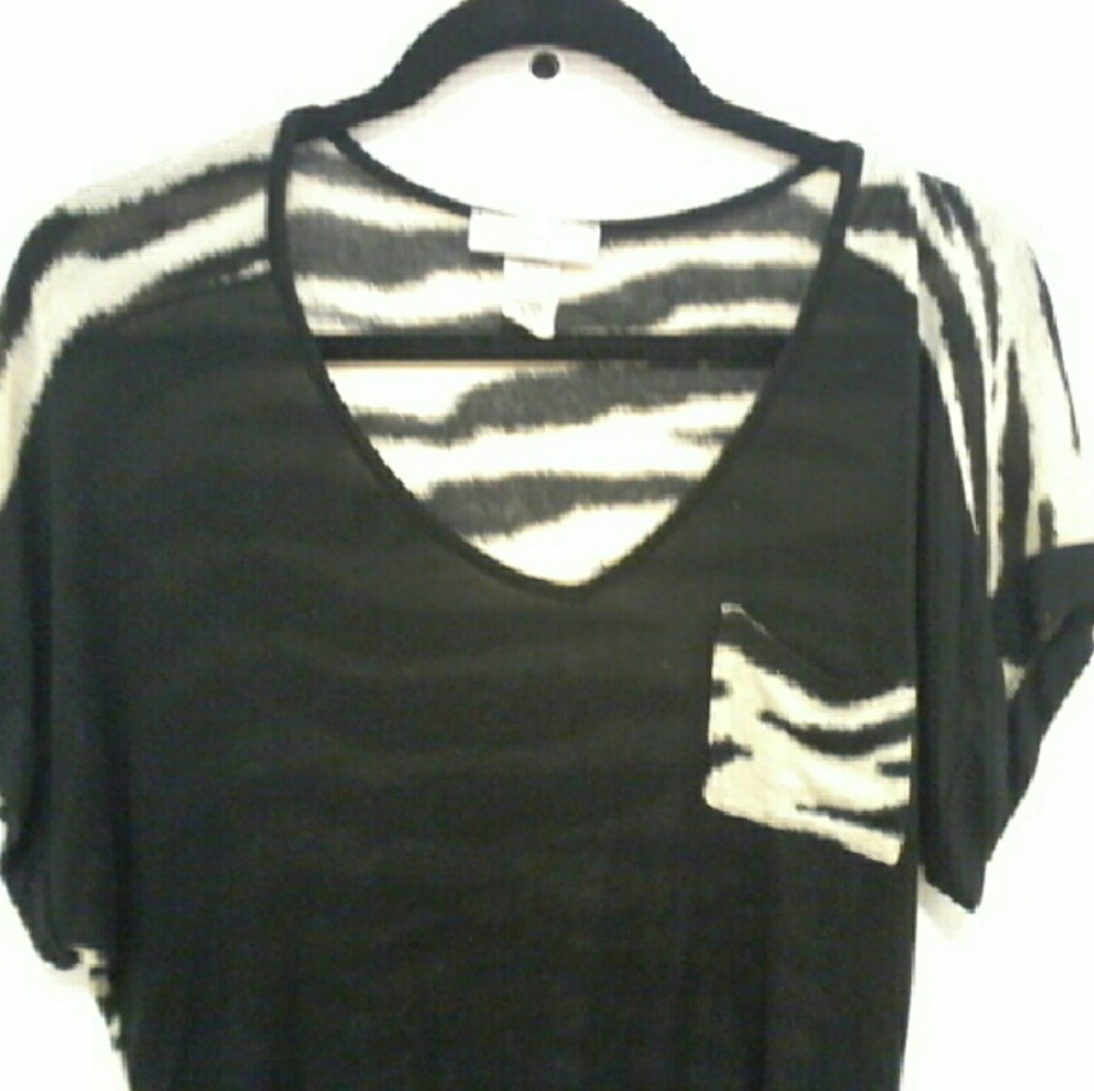 Zebra  oversized top