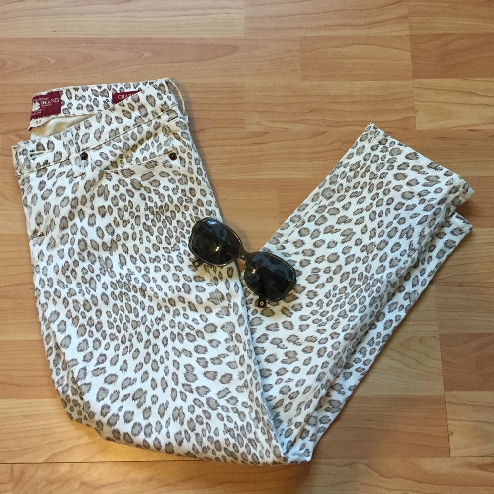 Lucky Brand Cheetah print Charlie Ankle Jeans