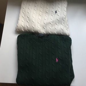 2 Ralph Lauren Cable Knit Sweaters