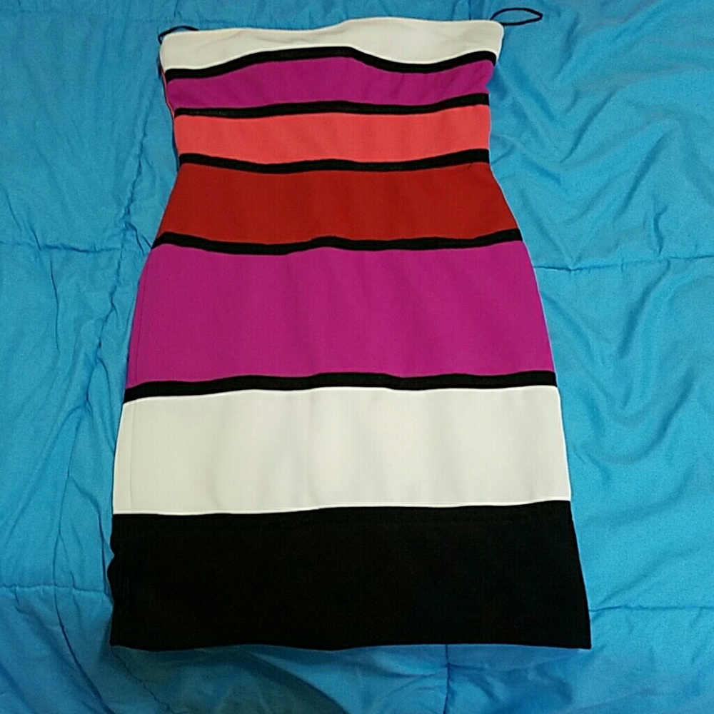 Poof Apparel Striped Dress