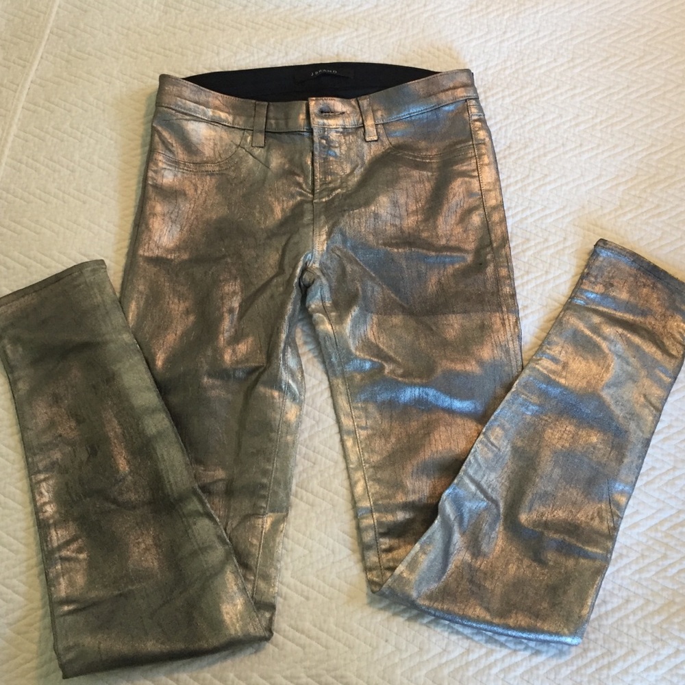 J Brand Silver Skinny Jeans