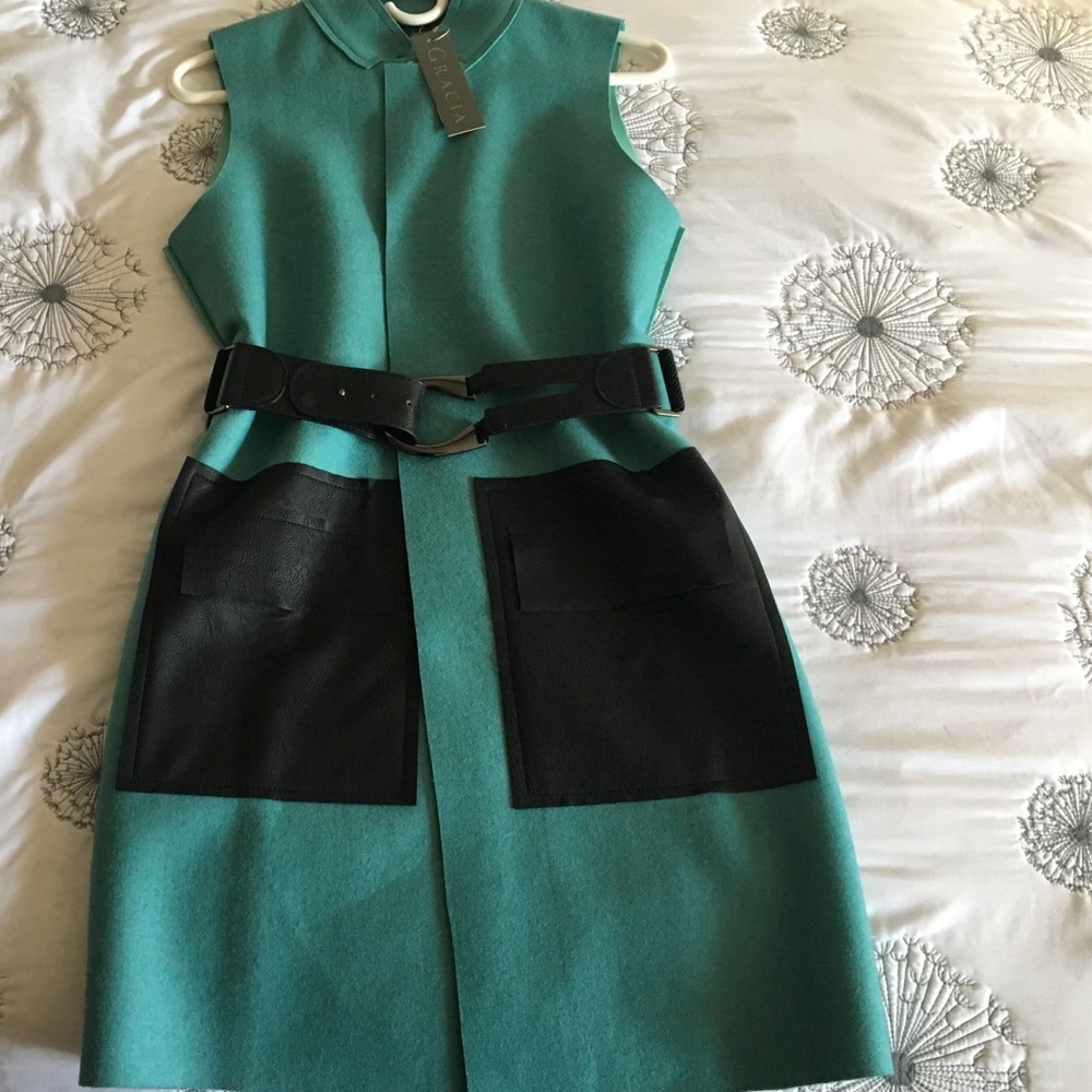 New Unworn Gracia  Dress Length coat vest