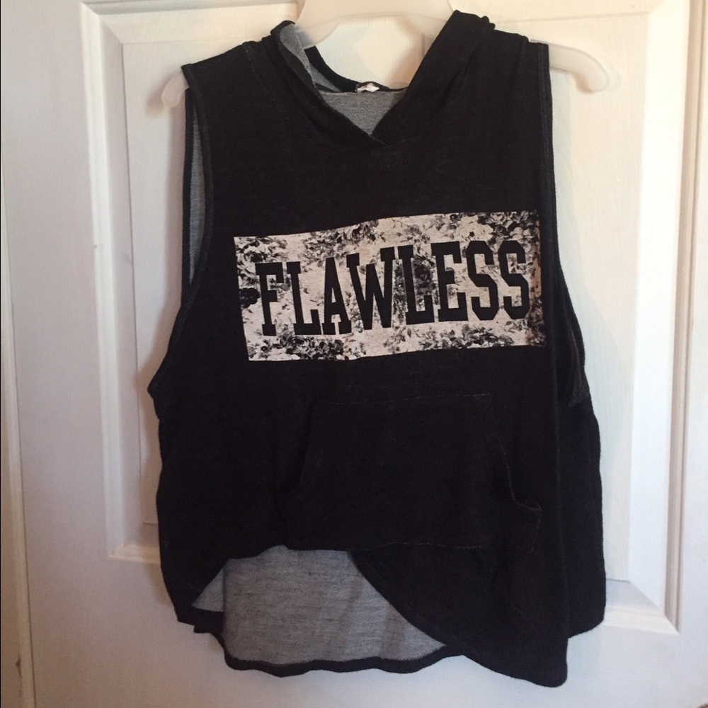 Sleeveless Tee with Hood