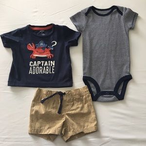 Carter's 'Captain Adorable' 3-Pc Set