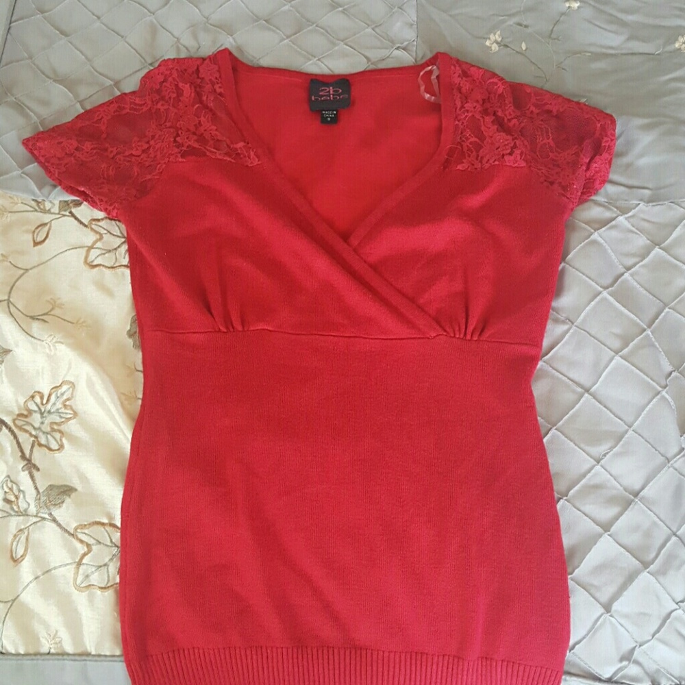 Red Bebe top