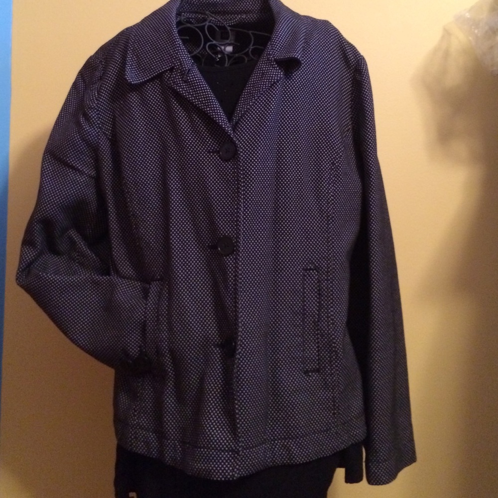 Black and white blazer