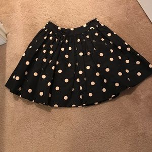 Kate Spade Polka Dot Pleated Mini Skirt