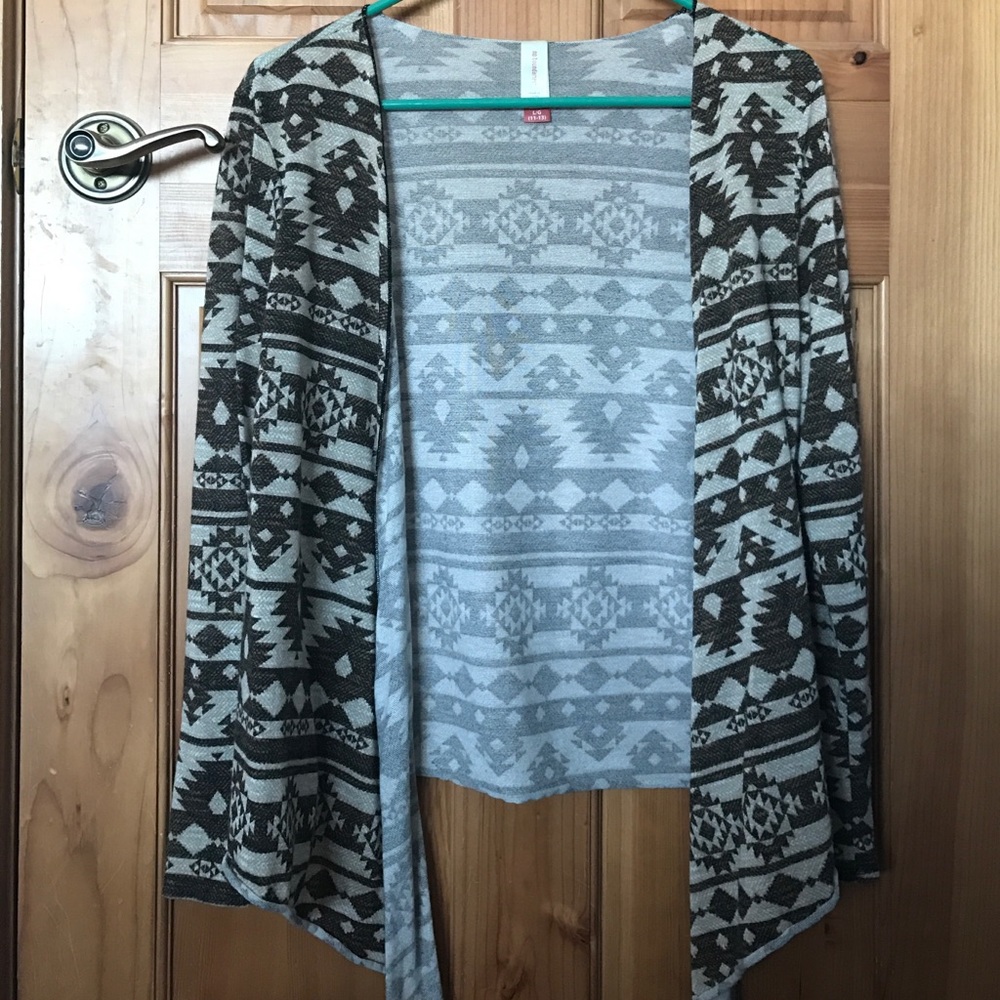 Brown and tan cardigan