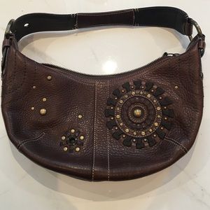 Coach brown leather with accents handbag