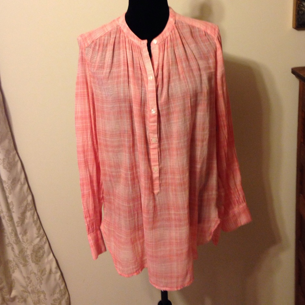 NWT Orange and Cream Tunic