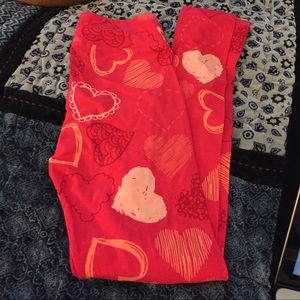 BNWT LuLaRoe OS Valentines leggings 0-8