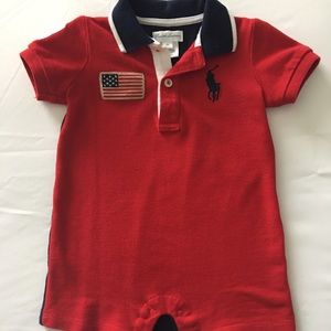 Ralph Lauren Baby Boy Romper in Red