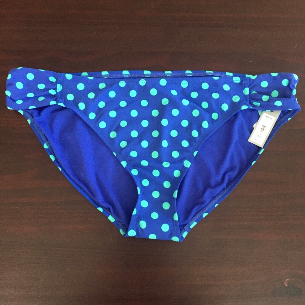 Apt. 9 Blue Polka Dot Bikini Bottoms - Picture 3 of 5