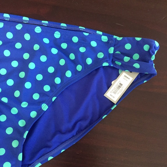 Apt. 9 Blue Polka Dot Bikini Bottoms - Picture 2 of 5