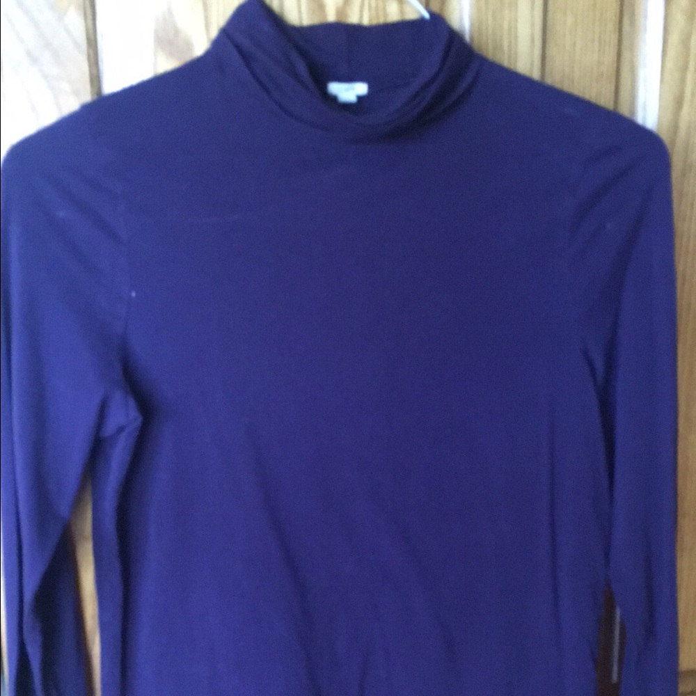 Jcrew purple tissue turtle neck medium