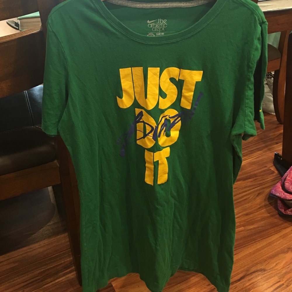 Nike green just do it top Xl