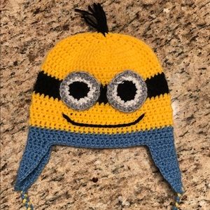 Crocheted baby / infant minion hat