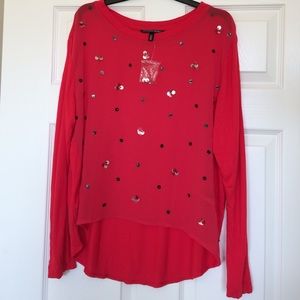 Victoria's Secret Long Sleeve Top in Red Size S