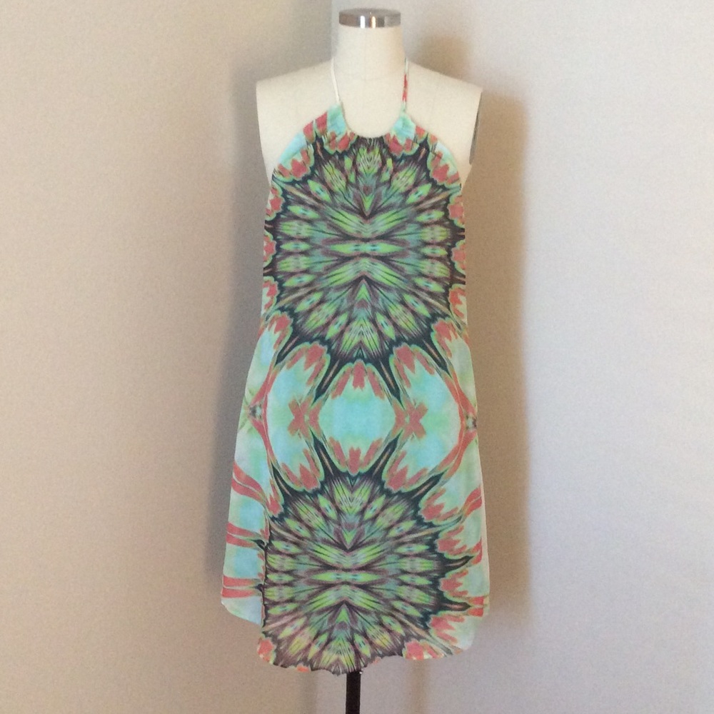 Chiffon overlay sun dress-like new