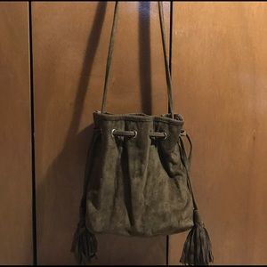 Suede Bucket Bag