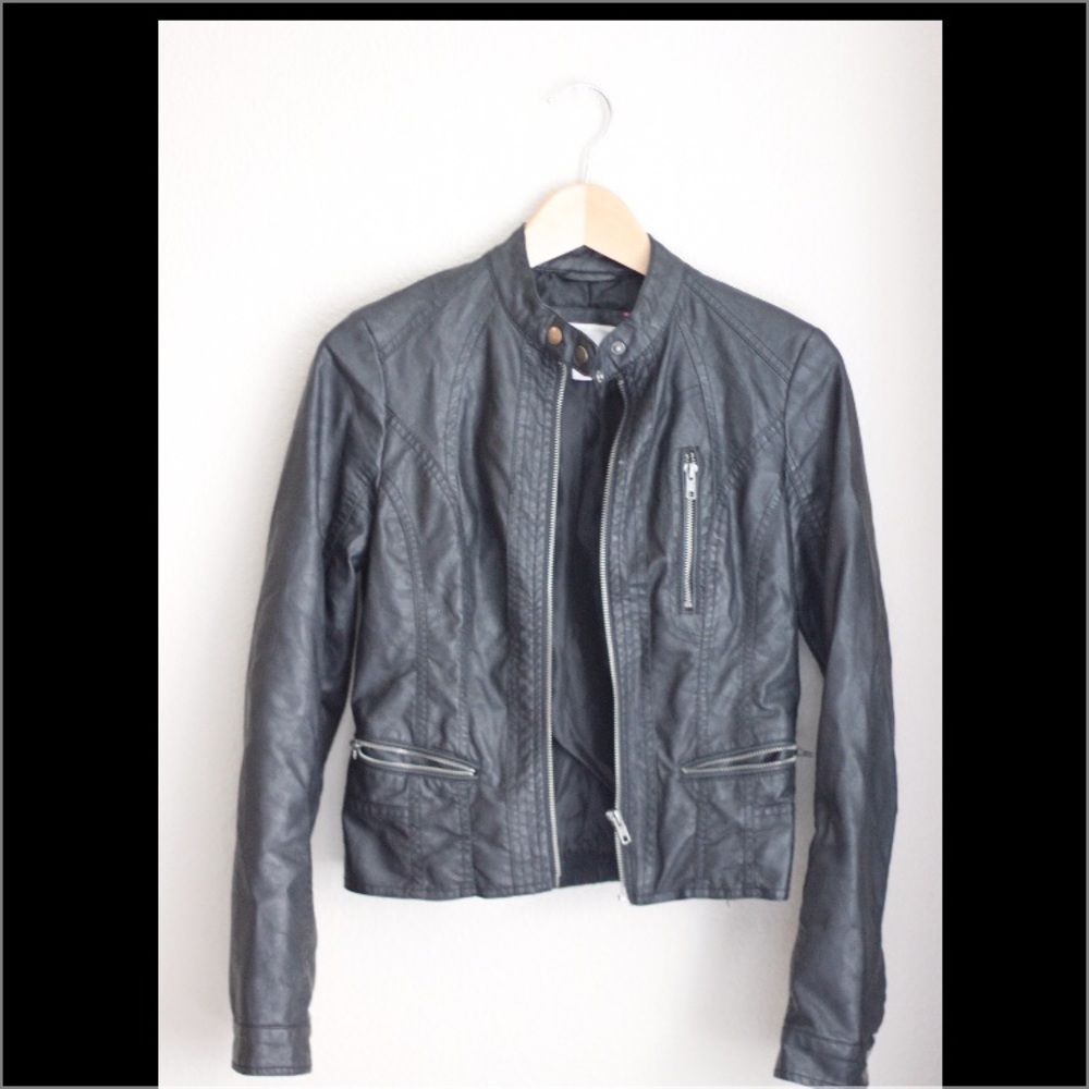 Black Faux Leather Jacket