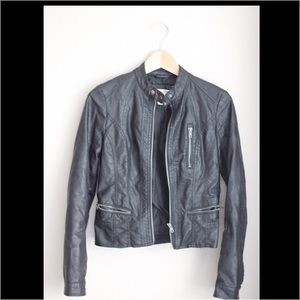Black Faux Leather Jacket