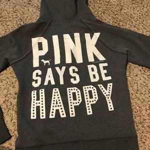 Pink zip up hoodie