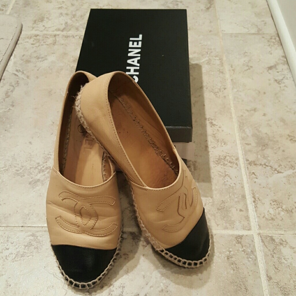 Chanel leather espadrille