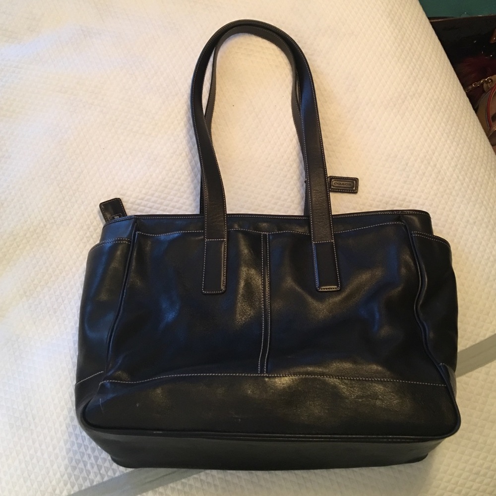 COACH leather diaper / travel bag