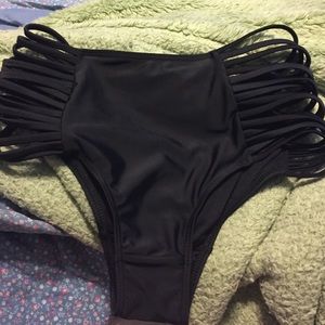 Strappy Black bathing suit bottoms