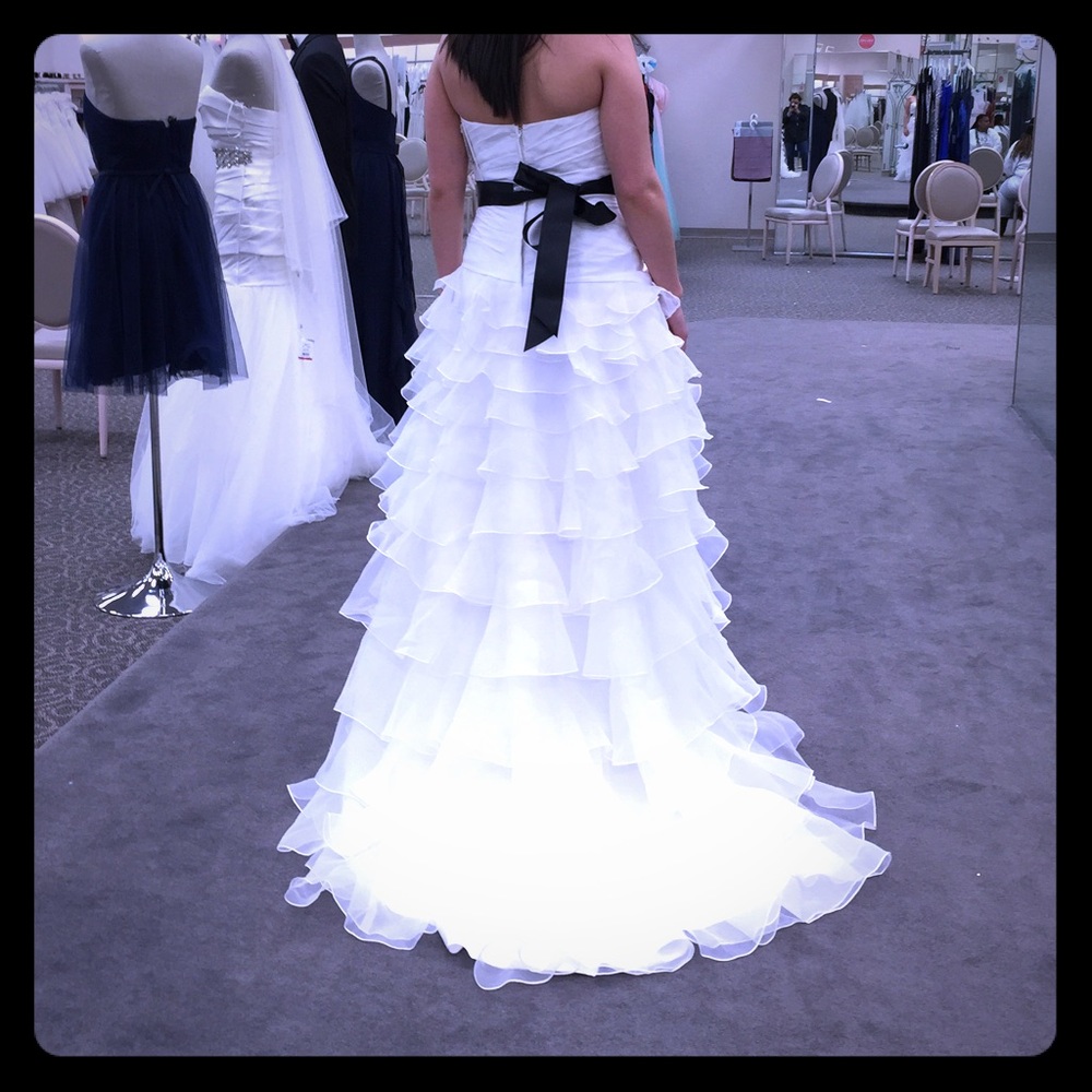 David's bridal wedding dress. High-low style