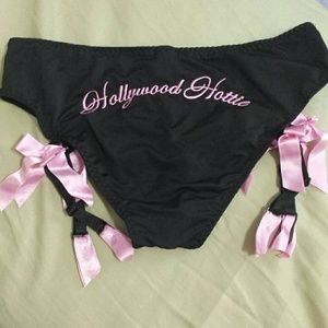 New item. Crotchless panties with garter clips