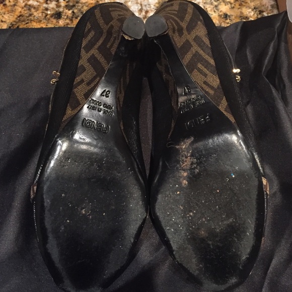 Fendi Peep Toe Wedges - Picture 3 of 4