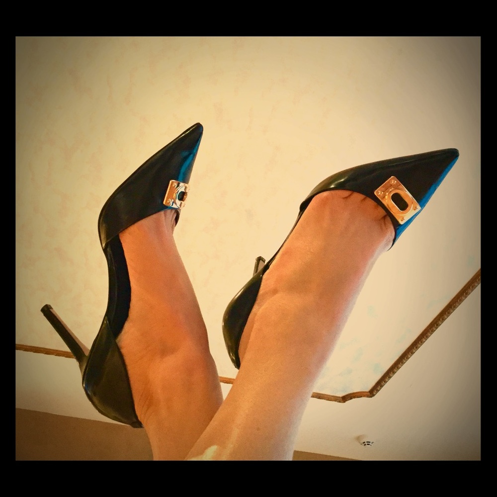 Coach D'orsay pumps- Raven Box Calf #A6960