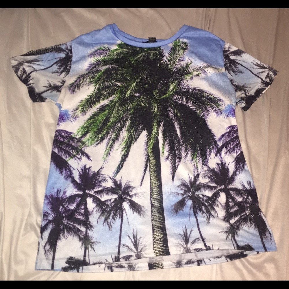 Palm tree print Tee