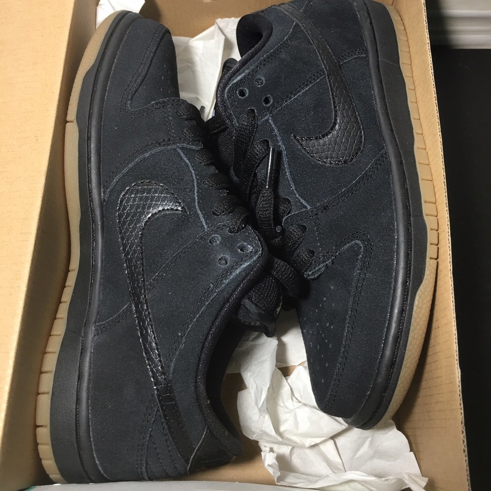 🆕Nike dunk Low pro SB Black-Gum Med Brown 5