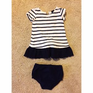 GAP navy stripe dress with bloomers