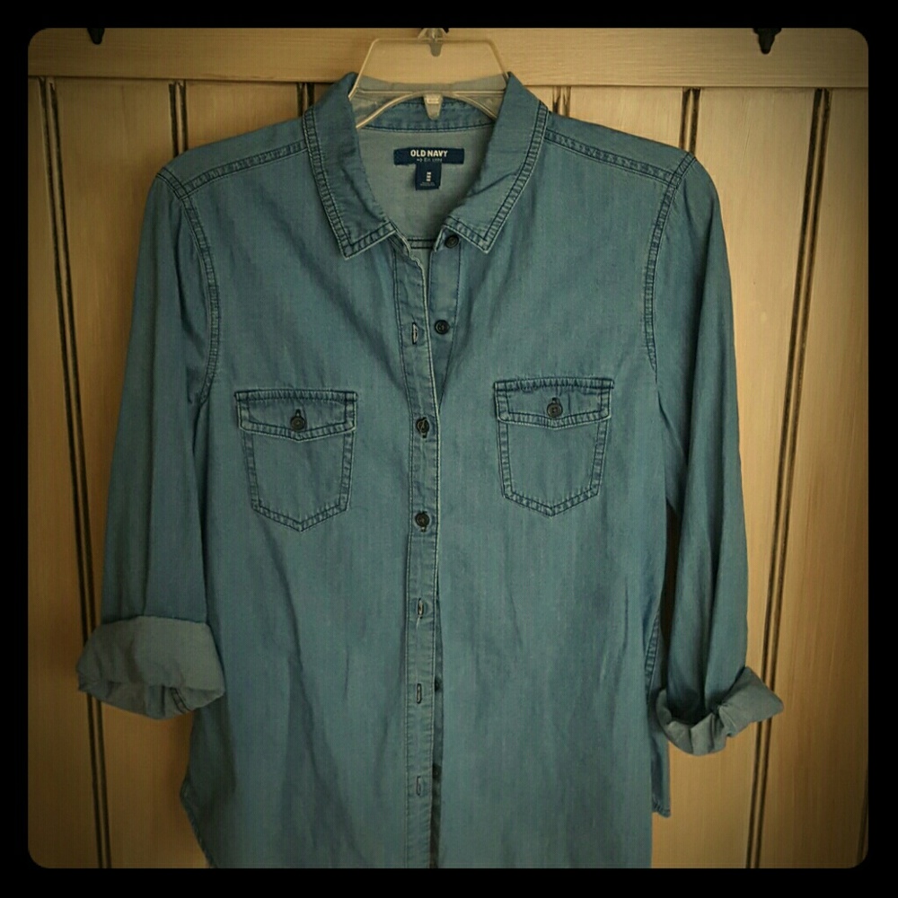 Button up denim shirt