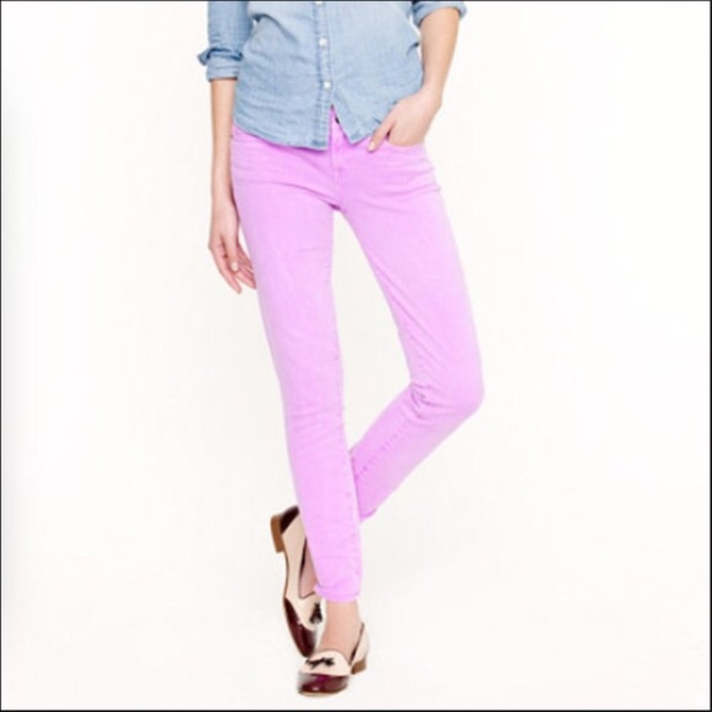 J Crew Lilac Size 26 Toothpick ankle skinny jeans