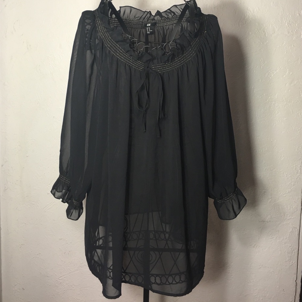Sheer black tunic