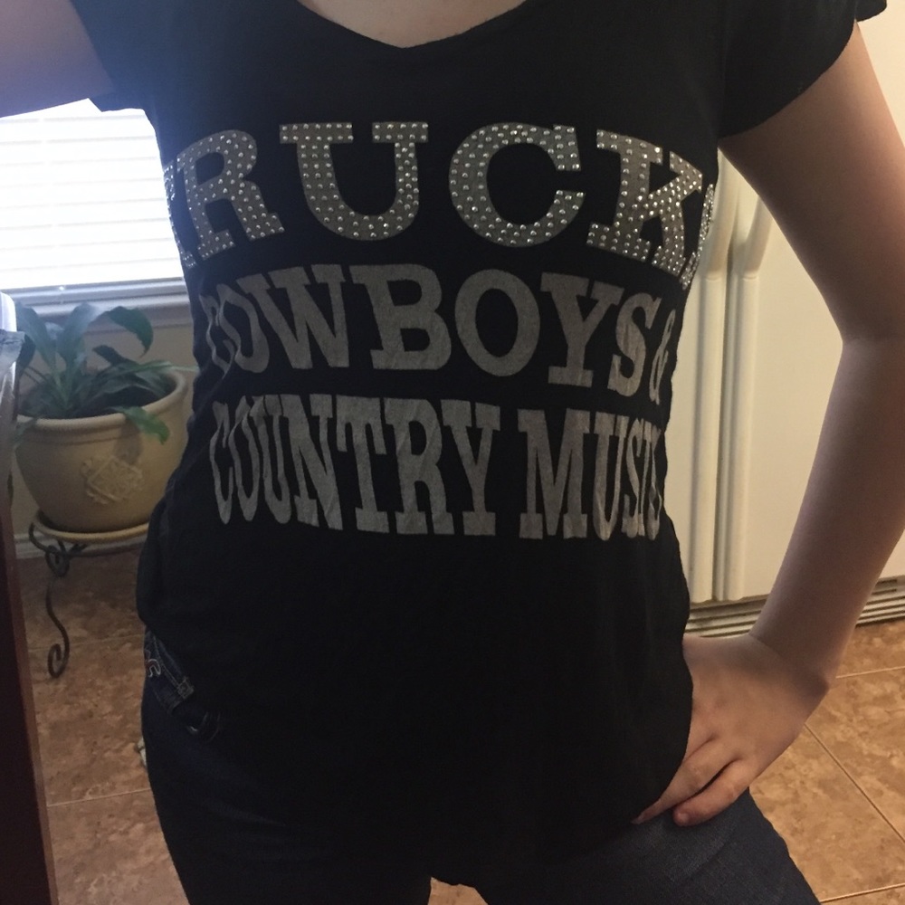 Short Sleeve Tee 'Trucks, Cowboys, Country Music'
