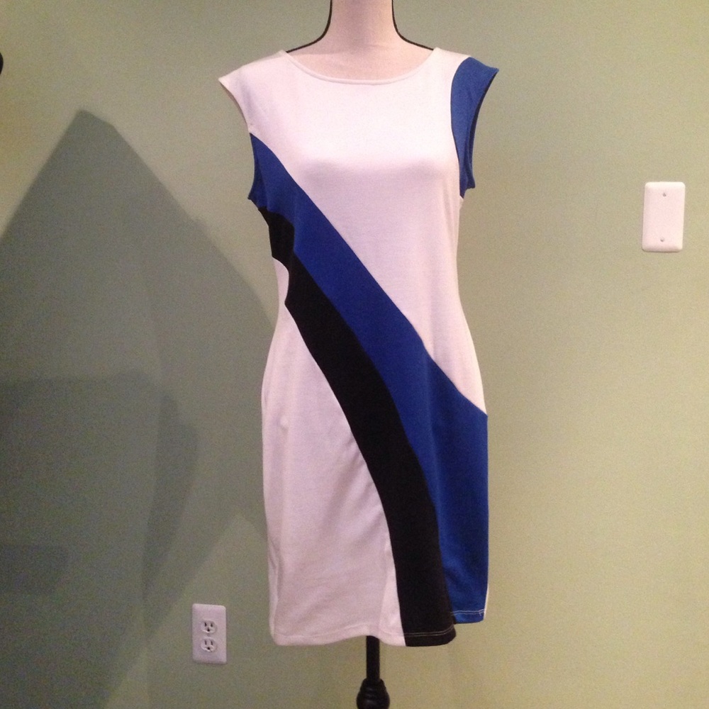 Blue and White dress