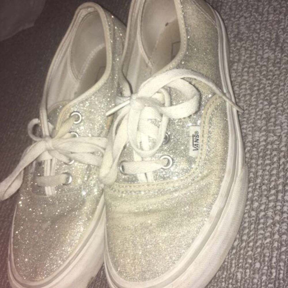 Sparkly silver vans