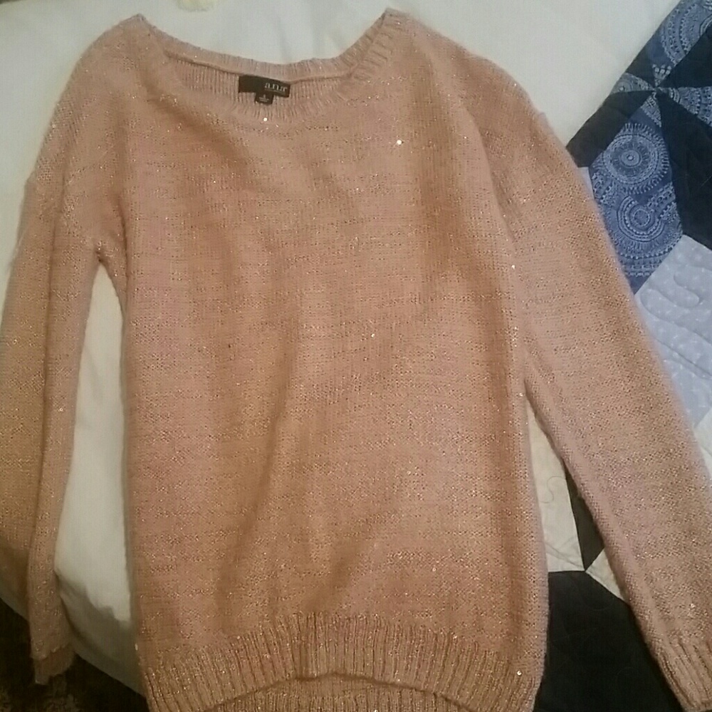 Nude Pink Sparkly Sweater